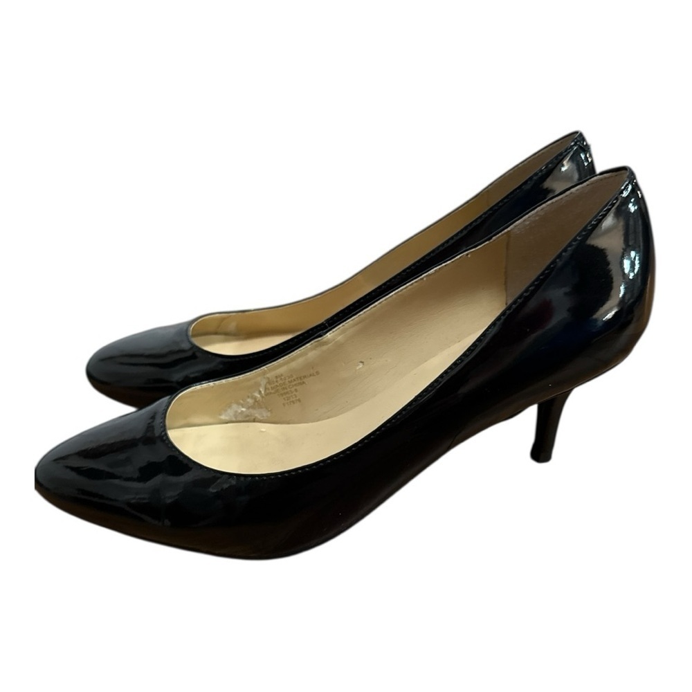 Liz Claiborne Black Patent Leather Heels Size 8